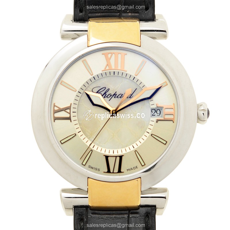 Chopard Imperiale Replica - Automatic - Steel Case - Silver Dial - Black Alligator Strap - Luxury Replica IMPERIALE Watch